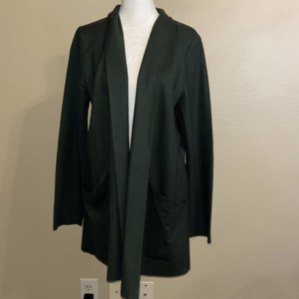 Eileen Fisher Dark Green Cardigan SZ S/P